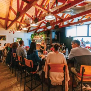 the bar at Oak & Ember in Buxton, Maine